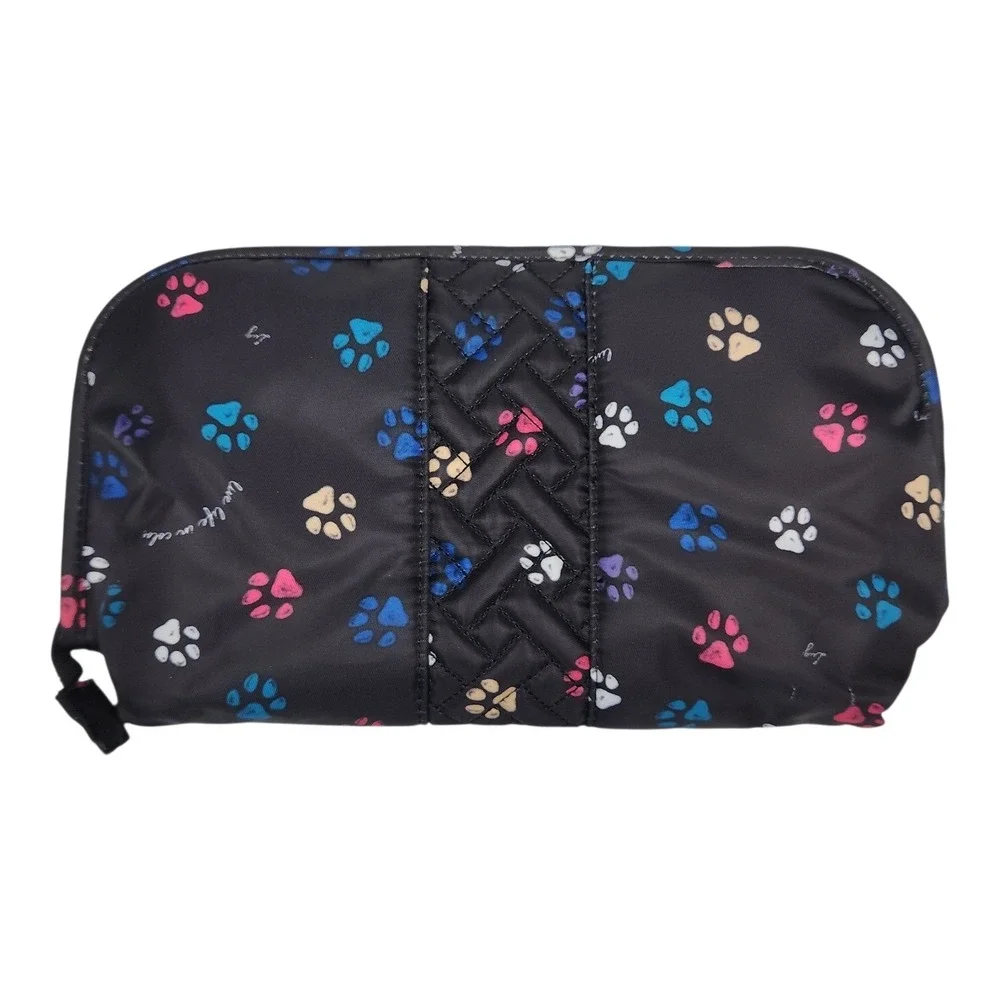 NEW Lug Travel Cosmetic Bag Flash Paws‎ Black Organizer